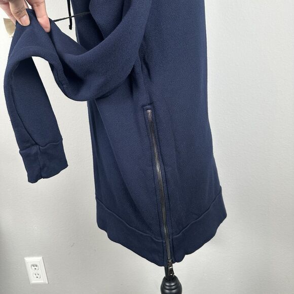 Cotton Citizen Jacket Mens Small Navy Blue Quarter Zip Hooded Side Zippers - Picture 4 of 14